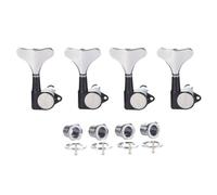 4 cuerdas 18:1 sellados para bajo y guitarra, clavijas de afinación de bajo, máquinas de afinación de bajo, compatibles con Ibanez/Yamaha, estilo acústico/bajo eléctrico, negro con cromo 4R