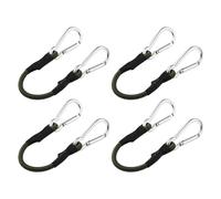 4 cuerdas elásticas resistentes, correas elásticas de nailon con clips de mosquetón para uso al aire libre para fijar tiendas de campaña