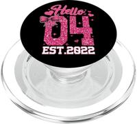 4º Cumpleaños Niña Coqueta Rosa Lazo Hola Cuatro Años 4 Años PopSockets PopGrip para MagSafe