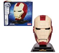 4 D Puzzles 6069819 4D, Marvel, Model Set with Stand, 96 Pieces Iron Man Helme