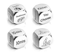 4 Dados de Cita Nocturna: Juego de Parejas, Regalo para Hombres y Mujeres, Regalo Divertido para el día de San Valentín, Aniversario, Navidad, cumpleaños
