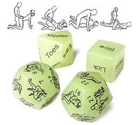 4 Dados De Juego De Grabados Luminosos para Juegos De Fiesta Juego de Dados, Regalo de Chica de Despedida de Soltero