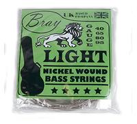 4 de Bray baja de cadena ligera secuencias de la guitarra (40-95) perfecto para Fender, Gibson, Yamaha, Squier o Ibanez Bajos - Incluye vinilo etiqueta
