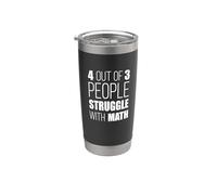 4 de cada 3 personas luchan con las matemáticas4 Vaso térmico de acero inoxidable de doble pared