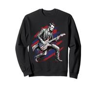 4 de Julio Abraham Lincoln Guitarra Abe USA Presidente Sudadera