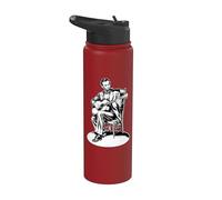 4 de julio Abraham Lincoln tocando guitarra Abe Presidente Stainless Steel Insulated Water Bottle