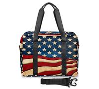 4 de julio América Bolsas de viaje para mujeres y hombres, bolsa de noche de fin de semana de Estados Unidos, bolsa de 32 L, bolsa de mano grande para viajes, deportes, gimnasio, color, (32 L) UK,