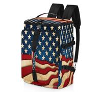 4 de julio América Sport Duffel Mochila para hombres y mujeres, bolsa de fin de semana con compartimento para zapatos, bolsa de noche 47.5L para deportes, gimnasio, viajes, color, 47.5L, Organizador