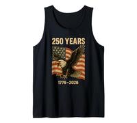 4 de Julio, Bandera Americana, águila, Vintage, 250 años 1776 2026 Camiseta sin Mangas
