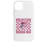 4 de Julio, Bandera Americana patriótica una nación bajo Dios Carcasa para iPhone 14 Plus