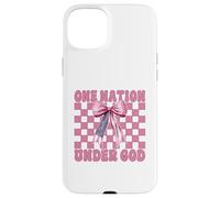 4 de Julio, Bandera Americana patriótica una nación bajo Dios Carcasa para iPhone 15 Plus
