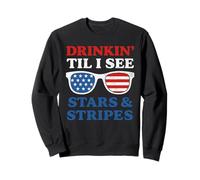 4 de julio Drinkin Tell I see Stars Vintage USA Gafas de sol Sudadera