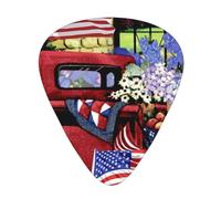 4 de julio Patriotic Old Red Truck Púas de guitarra eléctrica para bajo, púas de guitarra para una experiencia musical sin igual