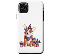 4 de Julio Patriótico Corgi Dog, Divertida Bandera Americana Linda Carcasa para iPhone 11 Pro MAX