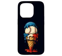 4 de Julio Red White and Blue Baseball Ice Cream Drip Boys Carcasa para iPhone 15 Pro