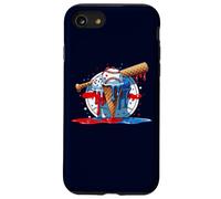 4 de Julio Red White and Blue Baseball Ice Cream Drip Boys Carcasa para iPhone SE (2020) / 7/8