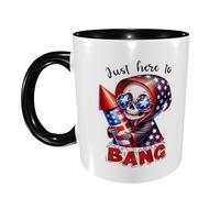 4 De Julio. Solo Aquí Para Golpear. Tazas De Cerámica Único Taza De Café Con Asa Mug Para Oficina Espresso Bebidas Frías Y Calientes 330Ml