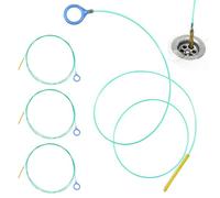 4 desatascadores en espiral, 130 cm, desatascador de desagües y atrapasueños, reutilizables, espirales de limpieza de tuberías para lavabos, alcantarillas, cocina, desagüe en cocina y ducha (verde)