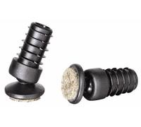 4 Deslizantes con junta y fieltro, para tubos redondos con un espesor de pared de 1,5-2 mm, ángulo de inclinación máximo de 25°.