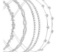 4 diademas de boda con purpurina, accesorios para el cabello para mujer, elegantes postizos para fiesta nupcial