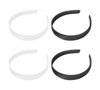 4 Diademas de Satén para el Pelo - Color Sólido, Antideslizantes, Vintage, Anchas - Accesorios para el Cabello, Manualidades