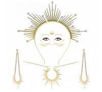 4 diademas doradas para el pelo, diseño de diosa dorada