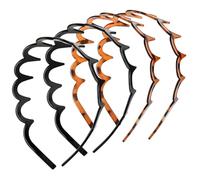 4 diademas en zigzag de ajuste cómodo, diadema ondulada de moda con dientes, diademas flexibles que no pellizcarán para mujeres y niñas