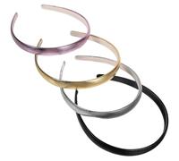 4 Diademas para Mujer de Piel Sintética, Estilo Retro y Elegante