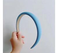 4 diademas para mujer, serie de colores caramelo, cinta ancha y gruesa, diadema simple, colorida, retro, accesorios para el cabello para mujeres, fiestas, bodas, azul lago