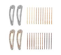 4 Diamantes De Imitación Horquillas Y 24Pcs Palabra De Uno De Los Clips, Fijo Accesorios Para El Cabello Para Roto El Flequillo Y Adornado Tocado Para Usar, Firme Y No Perjudicial De Pelo.