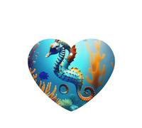 4 difusores de aroma de caballito de mar de coral de fondo marino para coche, en forma de corazón, para colgar en la tableta, decoración interior del coche, armario, zapatos, armario, ambientador de