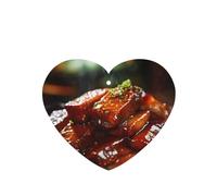 4 difusores de aroma de carne frita a fuego lento para coche, en forma de corazón, para colgar en tableta, decoración interior del coche, armario, zapatos, armario, ambientador de fragancia