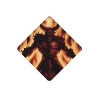 4 difusores de aroma de coche con forma de demonio, cuadrados, para colgar fragancias, tabletas, decoración interior de coche, armario, zapatos, armario, ambientador