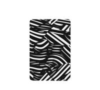 4 difusores de aroma de coche con líneas blancas y negras rectangulares, para colgar fragancias, tableta, decoración interior del coche, armario, zapatos, armario, ambientador de fragancia