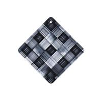 4 difusores de aroma de coche de tela a cuadros gris y blanco, cuadrados, para colgar en tableta, decoración interior del coche, armario, zapatos, armario, ambientador de fragancia