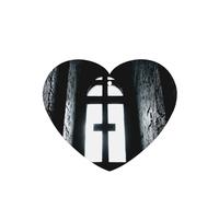 4 difusores de aroma de cruz de iglesia para coche, en forma de corazón, para colgar en tableta, decoración interior del coche, armario, zapatos, armario, ambientador de fragancia