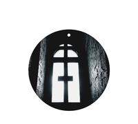 4 difusores de aroma de cruz de iglesia para coche, forma redonda, para colgar fragancia, tableta, decoración interior del coche, armario, zapatos, armario, ambientador de fragancia