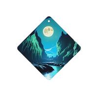4 difusores de aroma de cueva de luna de agua, cuadrados, para colgar fragancias, tabletas, decoración interior de coche, armario, zapatos, armario, ambientador de fragancias