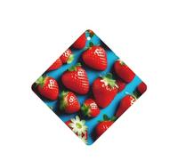 4 difusores de aroma de fresa roja para coche, cuadrado, para colgar fragancias, tabletas, decoración interior de coche, armario, zapatos, armario, ambientador de fragancia