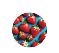 4 difusores de aroma de fresa roja para coche, forma redonda, para colgar fragancias, tabletas, decoración interior del coche, armario, zapatos, armario, ambientador de fragancia