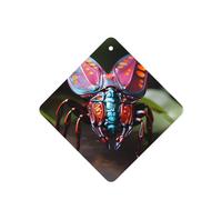 4 difusores de aroma de insectos extraños para coche, cuadrado, para colgar fragancia, tableta, decoración interior del coche, armario, zapatos, armario, ambientador de fragancia