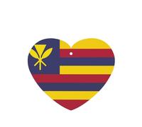 4 difusores de aroma de la bandera del Reino de Hawái para coche, en forma de corazón, para colgar en la tableta, decoración interior del coche, armario, zapatos, armario, ambientador de fragancia