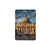 4 difusores rectangulares de aroma de la Basílica de San Pedro para colgar en el coche, tableta, decoración interior del coche, armario, zapatos, armario, ambientador de fragancia