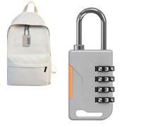 4 Digit Combination Lock, Resettable Security Padlock, Compact Size Travel Protection, Zinc Alloy Body Construction, Keyless Locking Accessory, Luggage Gym School Home