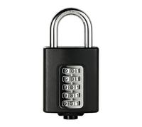 4-Digit Combination Padlock | Zinc Alloy, 220g | Waterproof Outdoor Gate Lock For Garden, Fence, Shed | Resettable Security Lock For Locker, Cabinet, Gym
