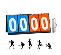 4 Dígitos Marcador Deportivo,0-99 Flip Marcador de Puntuación,con Silbato,Portátil,para Baloncesto, Fútbol, Béisbol,Voleibol,Tenis,Tenis de Mesa