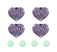 4 dijes de ventilación de coche, clips de ventilación de corazón de diamantes de imitación para ventilación de aire fresco decorativos de coche