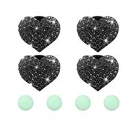 4 dijes de ventilación de coche, clips de ventilación de corazón de diamantes de imitación para ventilación de aire fresco decorativos de coche