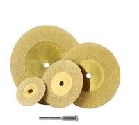 4 discos de corte de diamante con revestimiento de titanio for herramientas rotativas, 20/30/40/50 mm, for cortar vidrio, cerámica, piedras preciosas y metal.