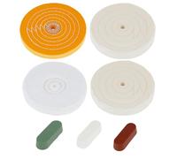 4 discos de pulido de 150 mm, de algodón, para amoladora angular, taladro, pulidor, para lijar y pulir metal, madera, cerámica